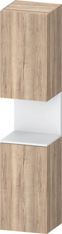 Tall cabinet, QA1346R18556010 Hinge position: Right, Marbled Oak Matt, Decor, Niche lighting Integrated