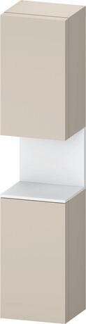 Tall cabinet, QA1346R18836010 Hinge position: Right, taupe Super Matt, Decor, Niche lighting Integrated