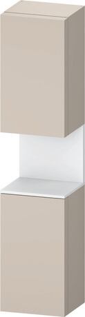 Tall cabinet, QA1346L18916010 Hinge position: Left, taupe Matt, Decor, Niche lighting Integrated