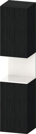 Tall cabinet, QA1346L22167010 Hinge position: Left, Black oak Matt, Decor, Niche lighting Integrated