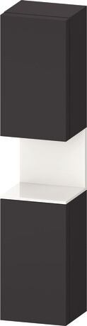 Tall cabinet, QA1346R22806010 Hinge position: Right, Graphite Super Matt, Decor, Niche lighting Integrated