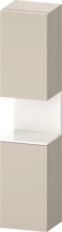 Tall cabinet, QA1346R22836010 Hinge position: Right, taupe Super Matt, Decor, Niche lighting Integrated