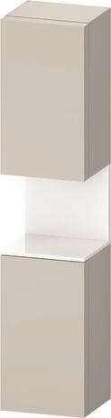 Tall cabinet, QA1346L22917010 Hinge position: Left, taupe Matt, Decor, Niche lighting Integrated