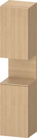 Tall cabinet, QA1346R30306010 Hinge position: Right, Natural oak Matt, Decor, Niche lighting Integrated