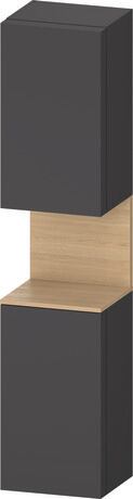 Tall cabinet, QA1346R30496010 Hinge position: Right, Graphite Matt, Decor, Niche lighting Integrated