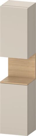 Tall cabinet, QA1346L30837010 Hinge position: Left, taupe Super Matt, Decor, Niche lighting Integrated