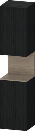 Tall cabinet, QA1346R35166010 Hinge position: Right, Black oak Matt, Decor, Niche lighting Integrated