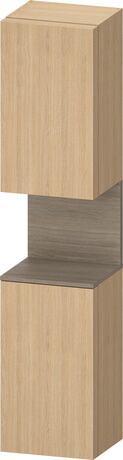 Tall cabinet, QA1346R35307010 Hinge position: Right, Natural oak Matt, Decor, Niche lighting Integrated