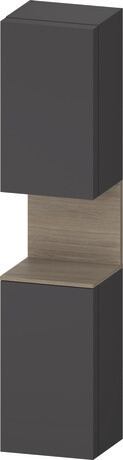 Tall cabinet, QA1346L35496010 Hinge position: Left, Graphite Matt, Decor, Niche lighting Integrated