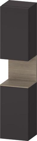 Tall cabinet, QA1346R35807010 Hinge position: Right, Graphite Super Matt, Decor, Niche lighting Integrated