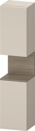 Tall cabinet, QA1346R35836010 Hinge position: Right, taupe Super Matt, Decor, Niche lighting Integrated