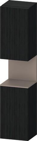 Tall cabinet, QA1346L43166010 Hinge position: Left, Black oak Matt, Decor, Niche lighting Integrated