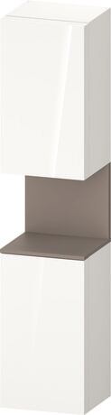 Tall cabinet, QA1346R43227010 Hinge position: Right, White High Gloss, Decor, Niche lighting Integrated