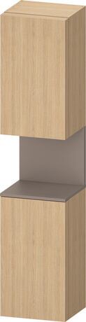 Tall cabinet, QA1346R43306010 Hinge position: Right, Natural oak Matt, Decor, Niche lighting Integrated
