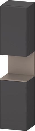Tall cabinet, QA1346R43496010 Hinge position: Right, Graphite Matt, Decor, Niche lighting Integrated
