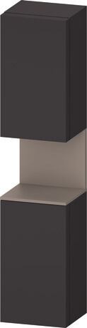 Tall cabinet, QA1346L43807010 Hinge position: Left, Graphite Super Matt, Decor, Niche lighting Integrated