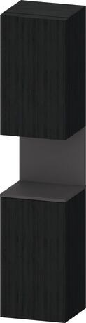 Tall cabinet, QA1346L49167010 Hinge position: Left, Black oak Matt, Decor, Niche lighting Integrated