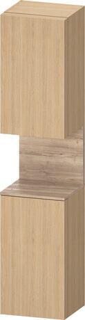 Tall cabinet, QA1346R55306010 Hinge position: Right, Natural oak Matt, Decor, Niche lighting Integrated