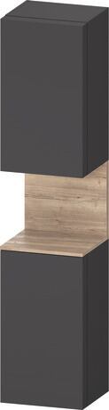 Tall cabinet, QA1346R55497010 Hinge position: Right, Graphite Matt, Decor, Niche lighting Integrated