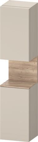 Tall cabinet, QA1346L55836010 Hinge position: Left, taupe Super Matt, Decor, Niche lighting Integrated