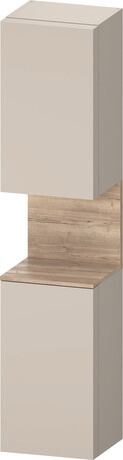 Tall cabinet, QA1346L55916010 Hinge position: Left, taupe Matt, Decor, Niche lighting Integrated