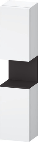 Tall cabinet, QA1346L80186010 Hinge position: Left, White Matt, Decor, Niche lighting Integrated