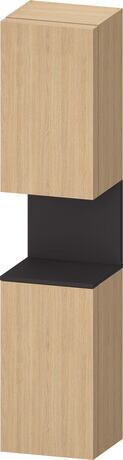 Tall cabinet, QA1346R80306010 Hinge position: Right, Natural oak Matt, Decor, Niche lighting Integrated
