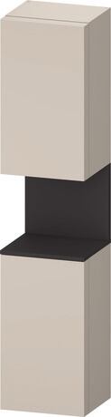 Tall cabinet, QA1346R80917010 Hinge position: Right, taupe Matt, Decor, Niche lighting Integrated