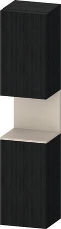 Tall cabinet, QA1346R83167010 Hinge position: Right, Black oak Matt, Decor, Niche lighting Integrated