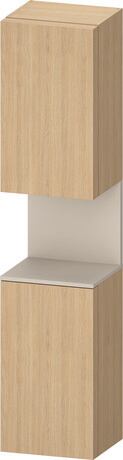 Tall cabinet, QA1346L83306010 Hinge position: Left, Natural oak Matt, Decor, Niche lighting Integrated