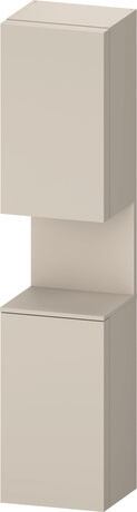 Tall cabinet, QA1346R83837010 Hinge position: Right, taupe Super Matt, Decor, Niche lighting Integrated