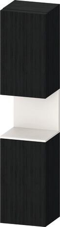 Tall cabinet, QA1346R84166010 Hinge position: Right, Black oak Matt, Decor, Niche lighting Integrated