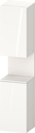 Tall cabinet, QA1346L84227010 Hinge position: Left, White High Gloss, Decor, Niche lighting Integrated