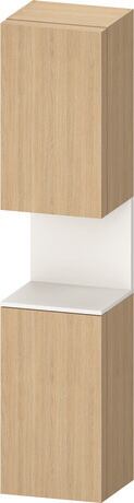 Tall cabinet, QA1346L84306010 Hinge position: Left, Natural oak Matt, Decor, Niche lighting Integrated