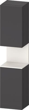 Tall cabinet, QA1346L84497010 Hinge position: Left, Graphite Matt, Decor, Niche lighting Integrated