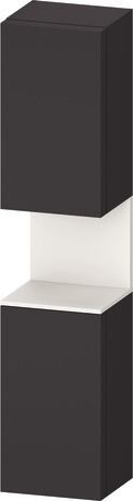 Tall cabinet, QA1346R84807010 Hinge position: Right, Graphite Super Matt, Decor, Niche lighting Integrated