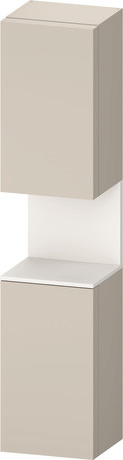 Tall cabinet, QA1346R84837010 Hinge position: Right, taupe Super Matt, Decor, Niche lighting Integrated