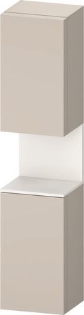 Tall cabinet, QA1346R84916010 Hinge position: Right, taupe Matt, Decor, Niche lighting Integrated