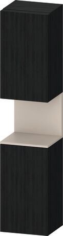 Tall cabinet, QA1346R91166010 Hinge position: Right, Black oak Matt, Decor, Niche lighting Integrated