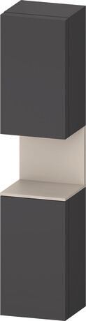 Tall cabinet, QA1346L91496010 Hinge position: Left, Graphite Matt, Decor, Niche lighting Integrated