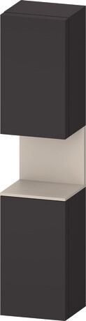 Tall cabinet, QA1346R91807010 Hinge position: Right, Graphite Super Matt, Decor, Niche lighting Integrated