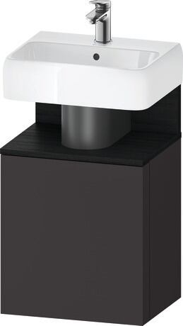 Vanity unit wall-mounted, QA4076L16800000 Graphite Super Matt, Decor