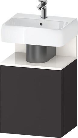 Vanity unit wall-mounted, QA4076R22800000 Graphite Super Matt, Decor