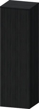 Semi-tall cabinet, QA1345L16160000 Hinge position: Left, Black oak Matt, Decor