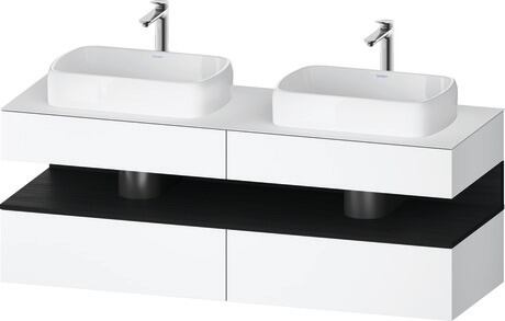 Console vanity unit wall-mounted, QA4779016180000 Front: White Matt, Decor, Corpus: White Matt, Decor, Console: White Matt, Lacquer