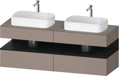 Console vanity unit wall-mounted, QA4779016430000 Front: Basalte Matt, Decor, Corpus: Basalte Matt, Decor, Console: Basalte Matt, Lacquer