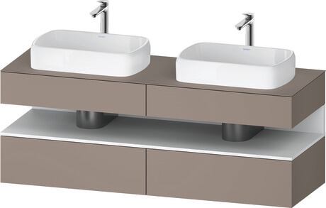 Console vanity unit wall-mounted, QA4779018430000 Front: Basalte Matt, Decor, Corpus: Basalte Matt, Decor, Console: Basalte Matt, Lacquer