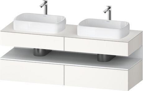 Console vanity unit wall-mounted, QA4779018840000 Front: White Super Matt, Decor, Corpus: White Super Matt, Decor, Console: White Super Matt, Lacquer
