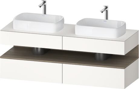 Console vanity unit wall-mounted, QA4779035840000 Front: White Super Matt, Decor, Corpus: White Super Matt, Decor, Console: White Super Matt, Lacquer