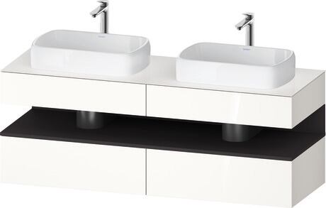 Console vanity unit wall-mounted, QA4779080220000 Front: White High Gloss, Decor, Corpus: White High Gloss, Decor, Console: White High Gloss, Lacquer